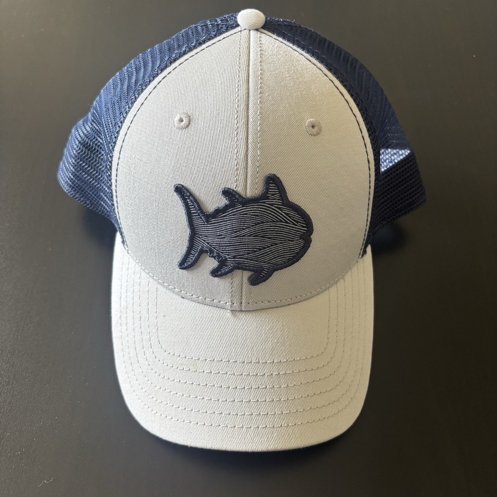 Southern Tide Fishing Hat Fish Logo Mesh Back SnapBack Trucker Hat OSFM